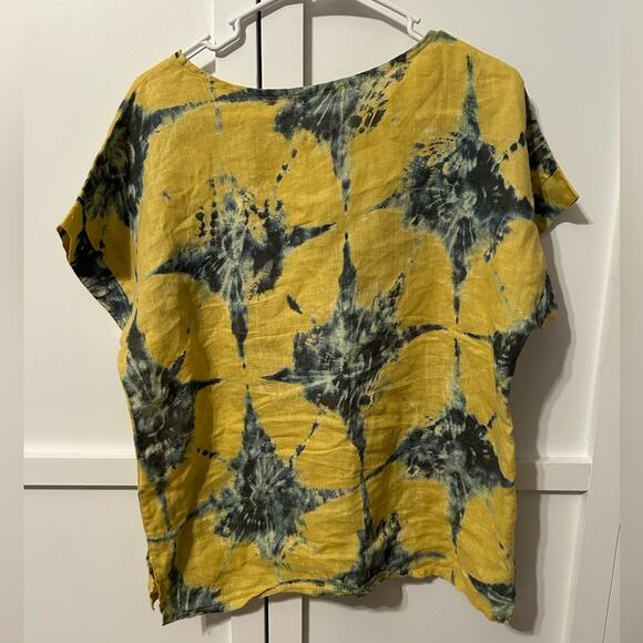 Bellambra Made in Italy Linen Tie Dye Top - Picture 3 of 3